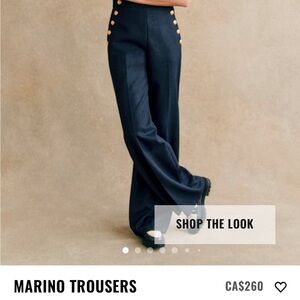 Sezane Marino Trousers in Navy